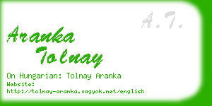 aranka tolnay business card